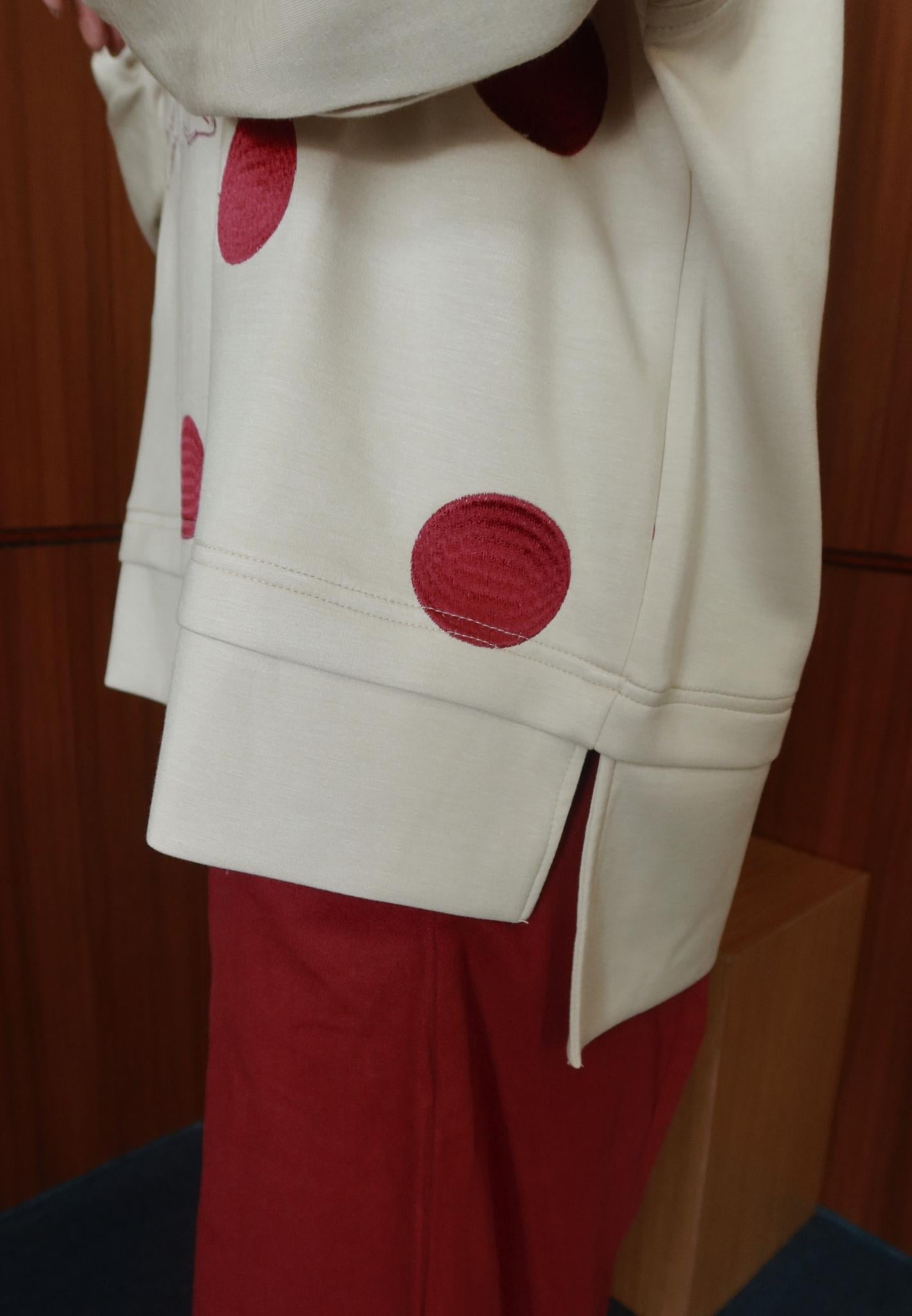 NONAETAL Timber Polka Funnel Hip Length Top