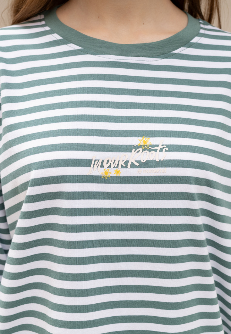 NONAETAL Parker T-Shirt Short Sleeve Green Stripes