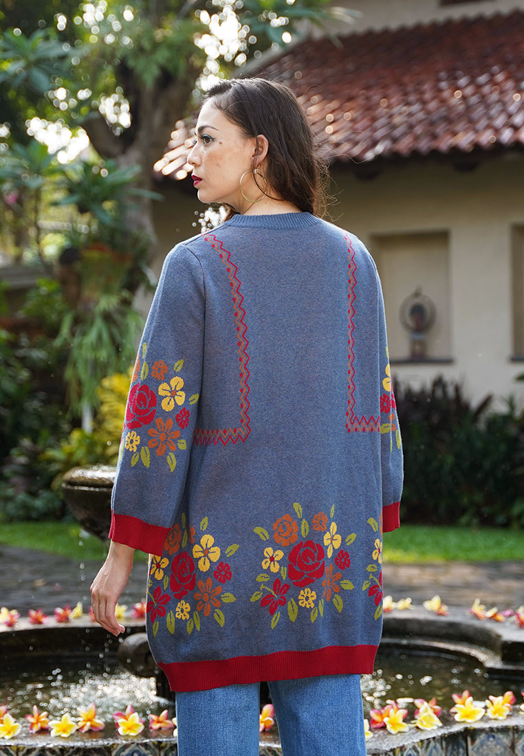 NONA Lisa Mini Knit Dress Prussian Blue