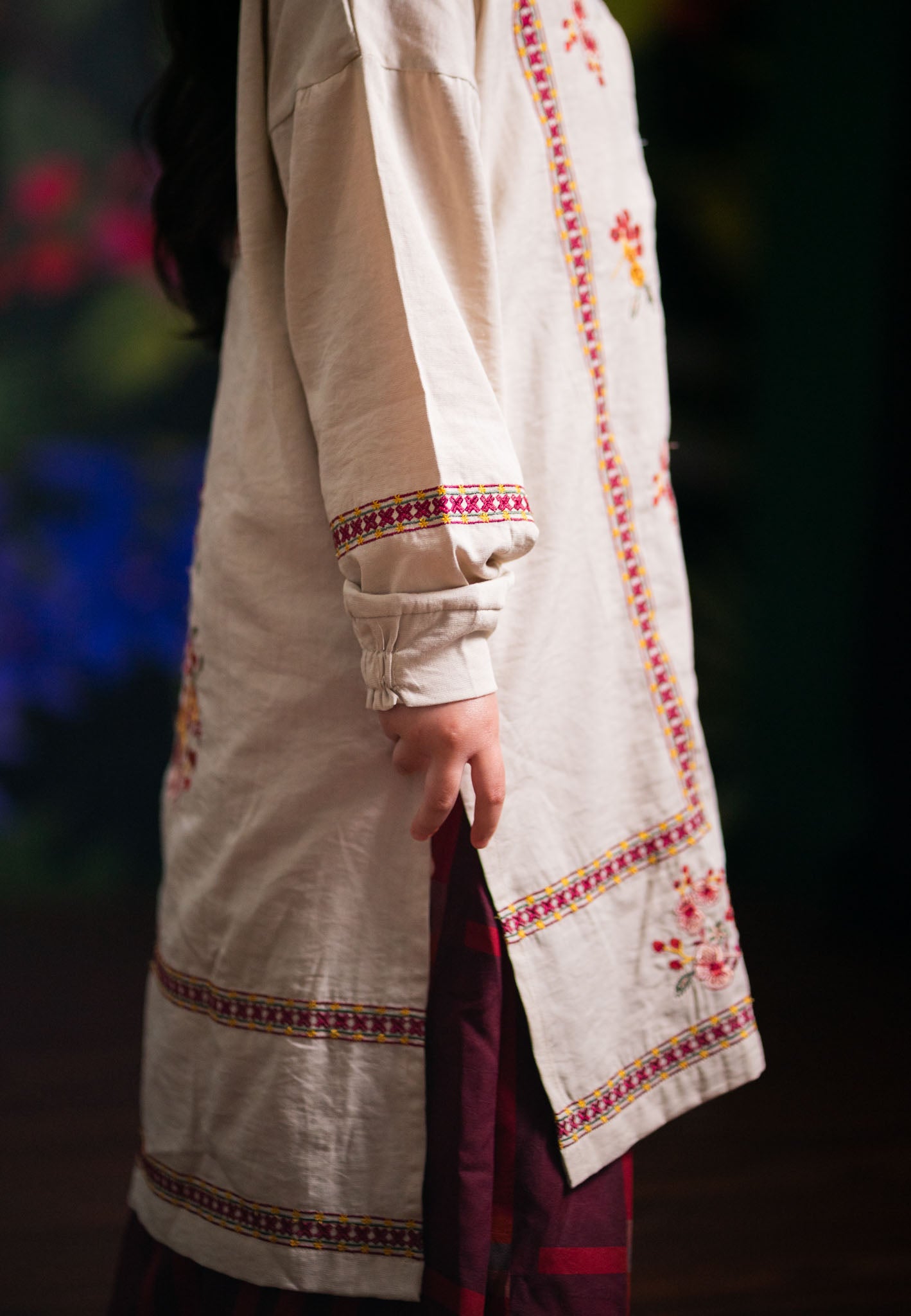 NONAETAL Rafflesia Whisper Tunic Embroidery Kids Set