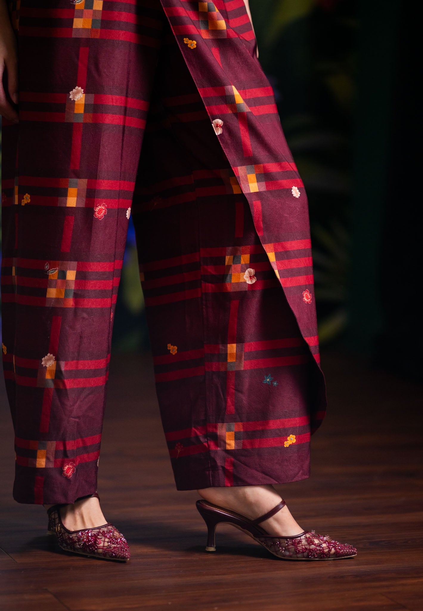 NONAETAL Crimson Saroong Pants