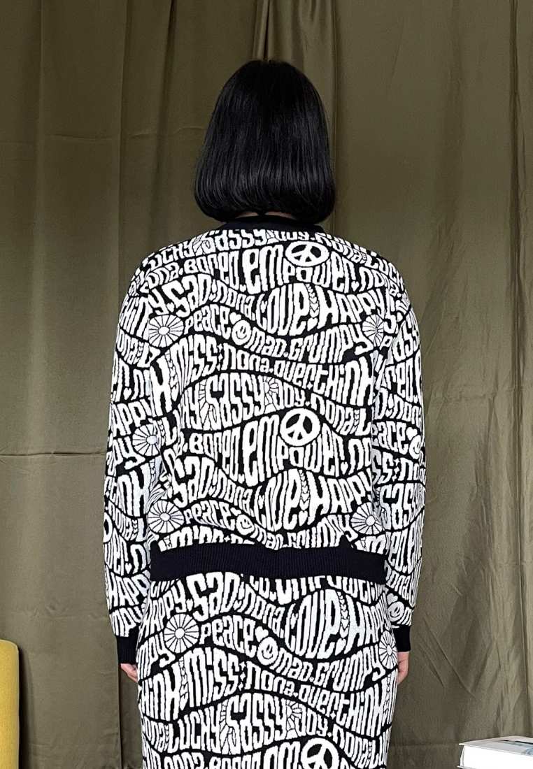 NONA Happy Knit Cardigan Black