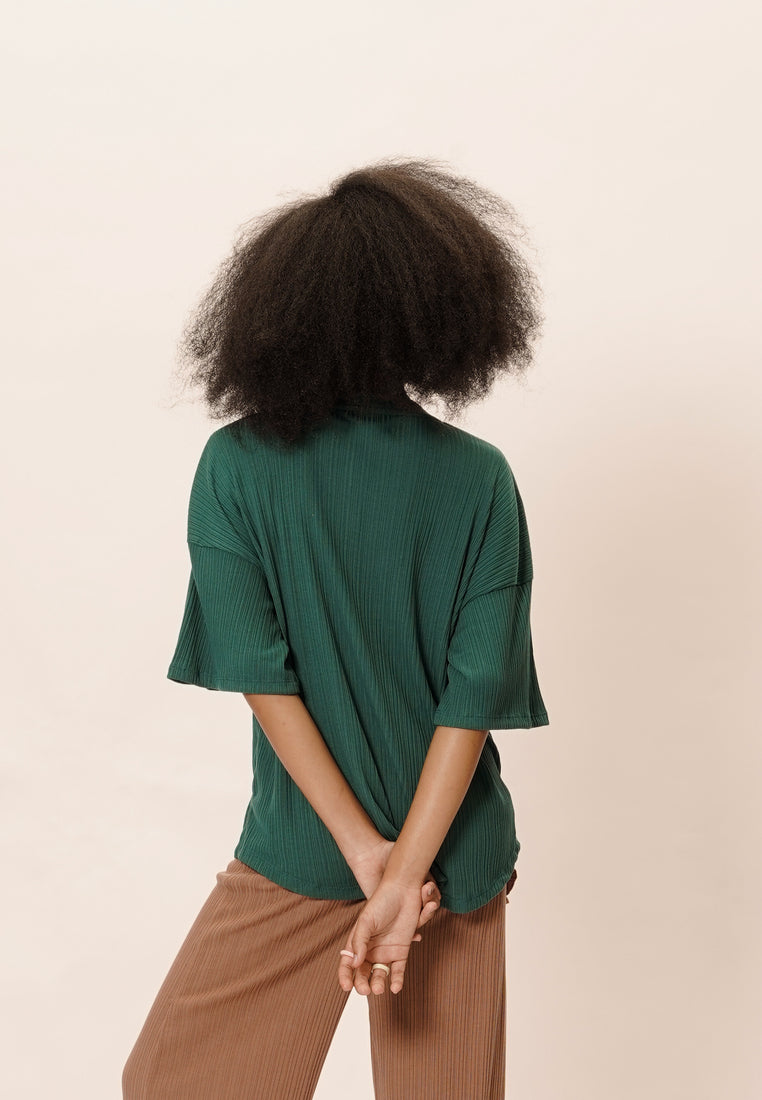 NONA Beatrice Top Rib Emerald