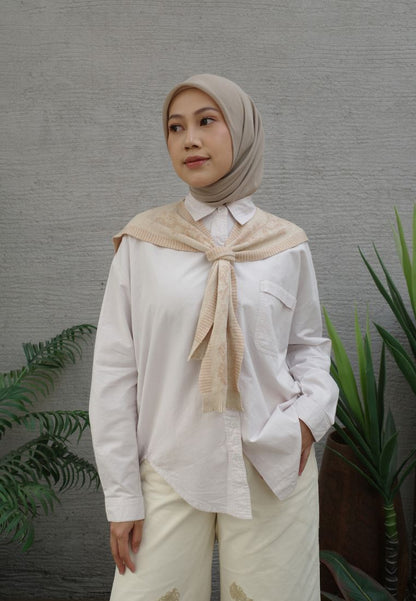 NONAETAL Seoul Jalak Shirt Long Sleeve Knit Shawl