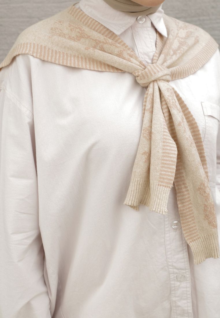 NONAETAL Seoul Jalak Shirt Long Sleeve Knit Shawl