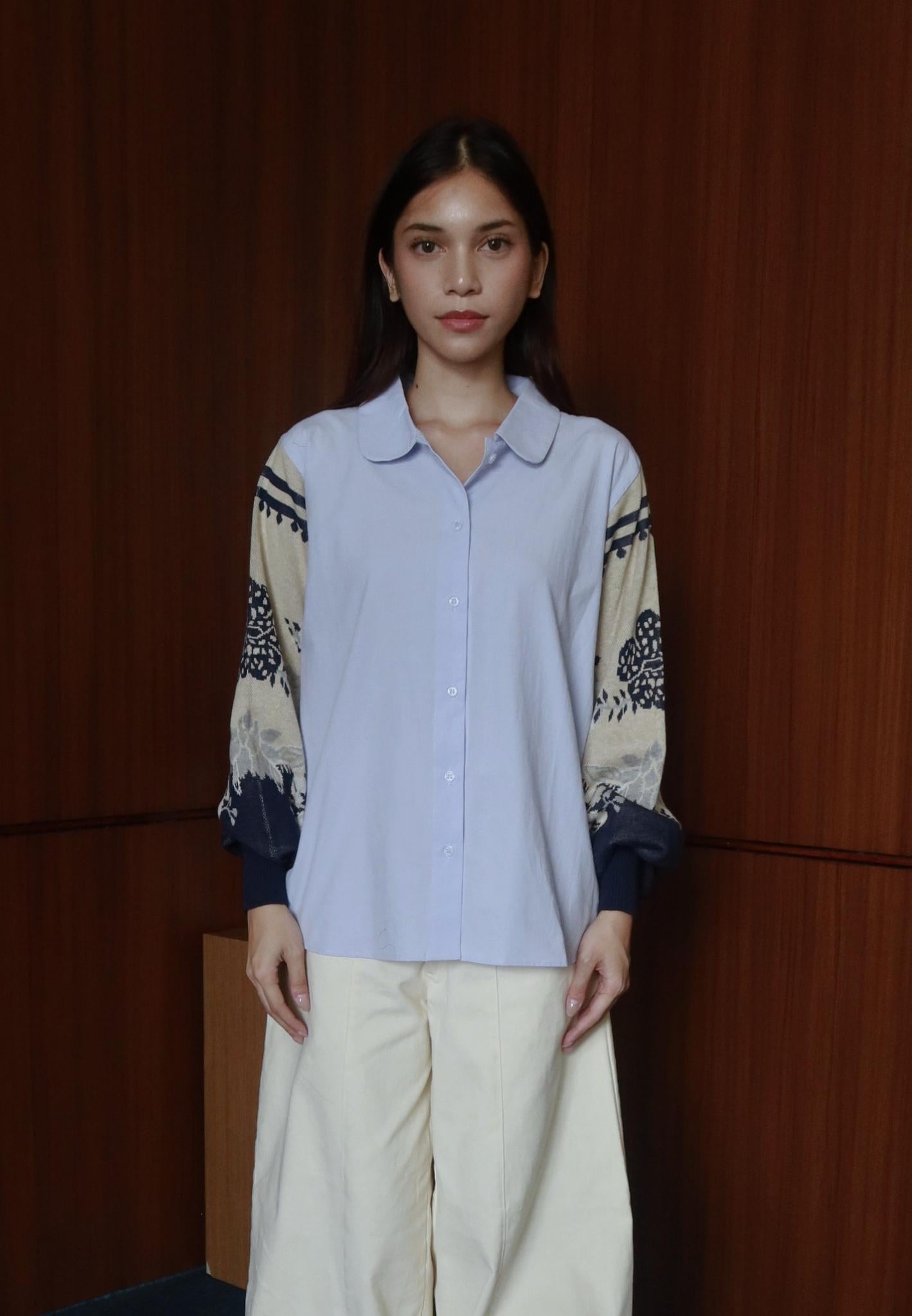NONAETAL Celosia Shirt Hip Length Knit Sleeve