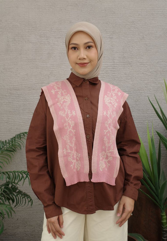 NONAETAL Seoul Jalak Shirt Long Sleeve Knit Shawl