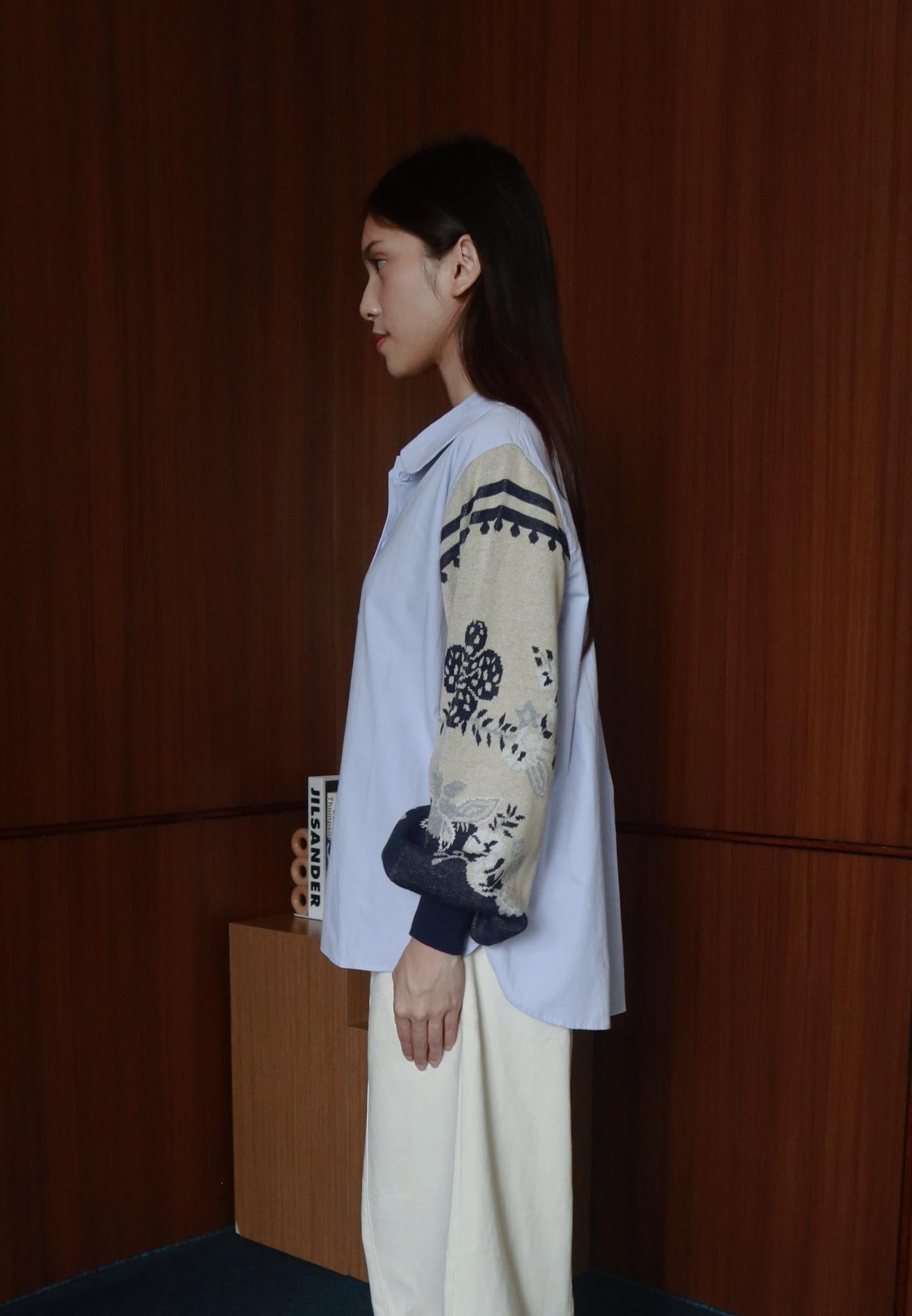 NONAETAL Celosia Shirt Hip Length Knit Sleeve
