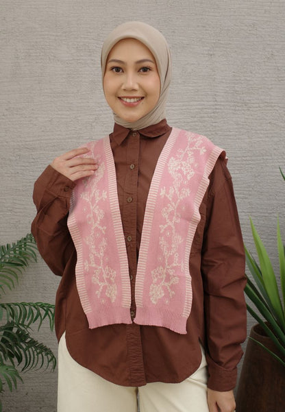 NONAETAL Seoul Jalak Shirt Long Sleeve Knit Shawl