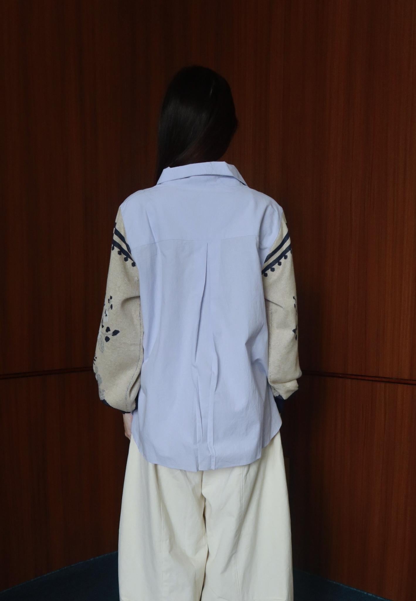 NONAETAL Celosia Shirt Hip Length Knit Sleeve