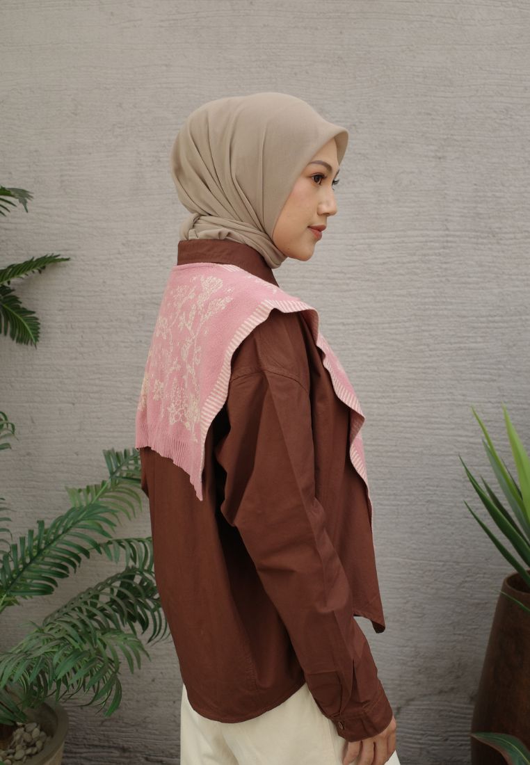 NONAETAL Seoul Jalak Shirt Long Sleeve Knit Shawl