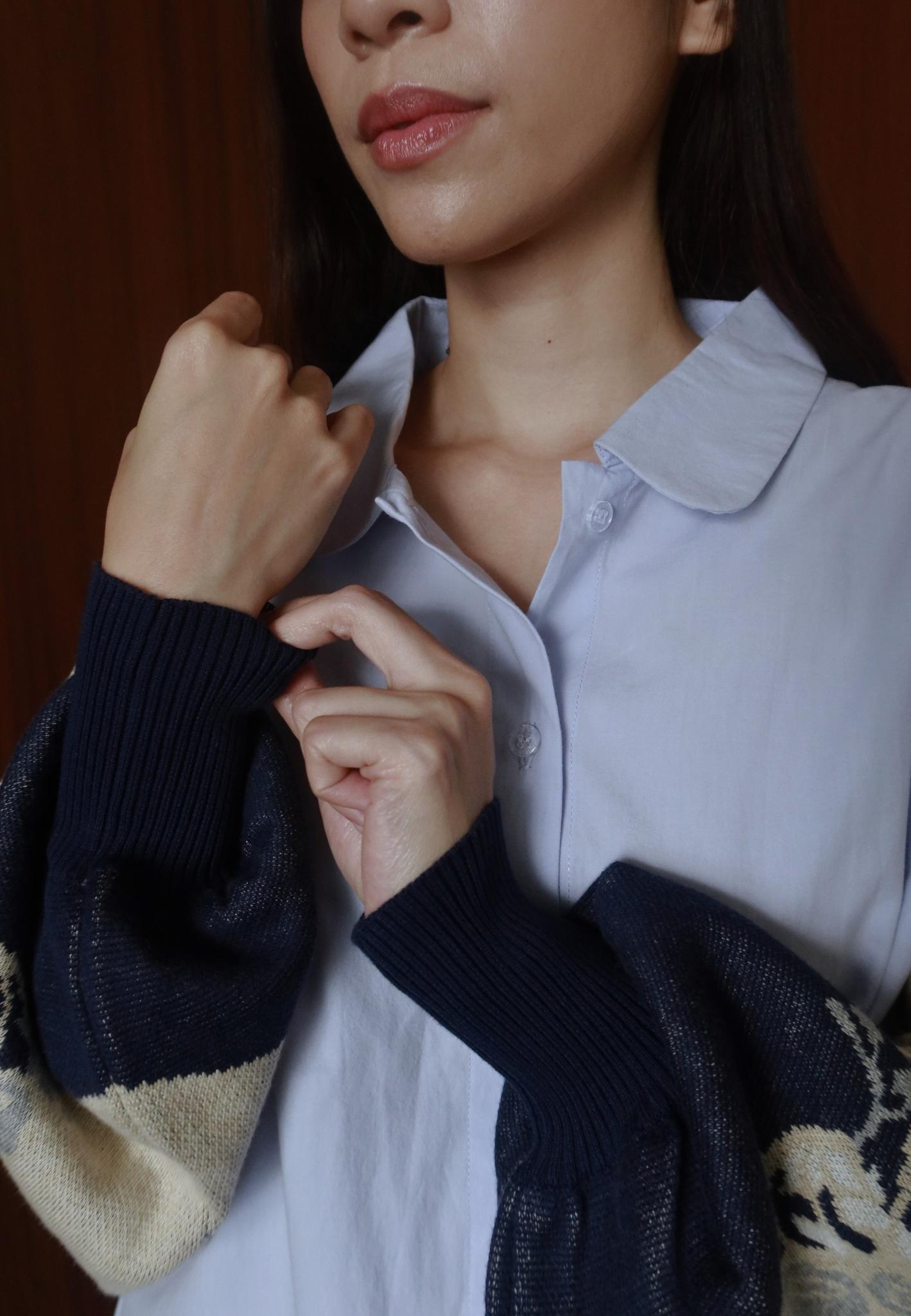 NONAETAL Celosia Shirt Hip Length Knit Sleeve