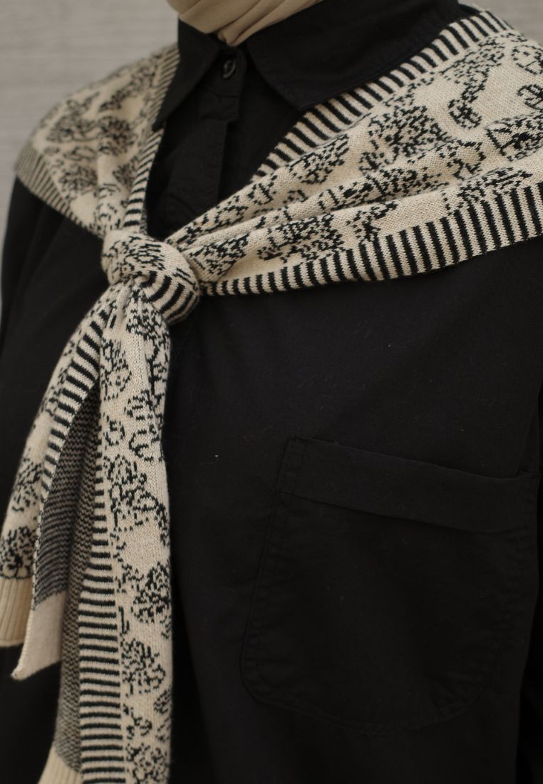 NONAETAL Seoul Jalak Shirt Long Sleeve Knit Shawl