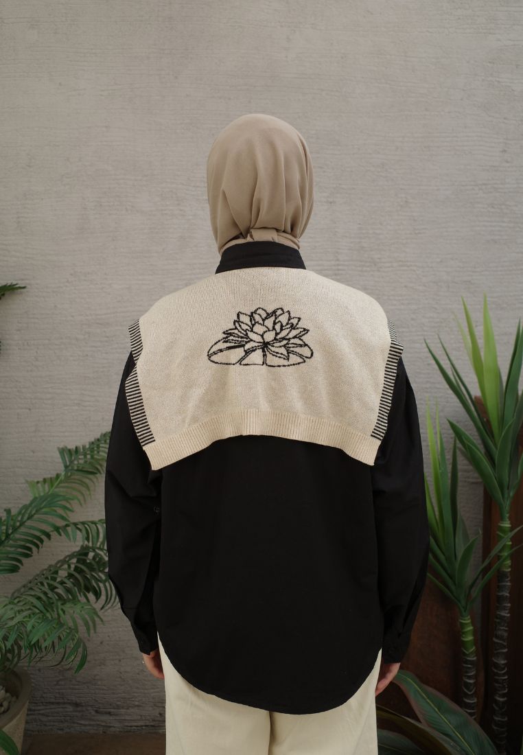 NONAETAL Seoul Jalak Shirt Long Sleeve Knit Shawl