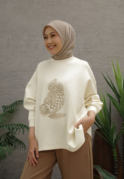 NONAETAL Hailey Arowana Oversized Top Long Sleeve