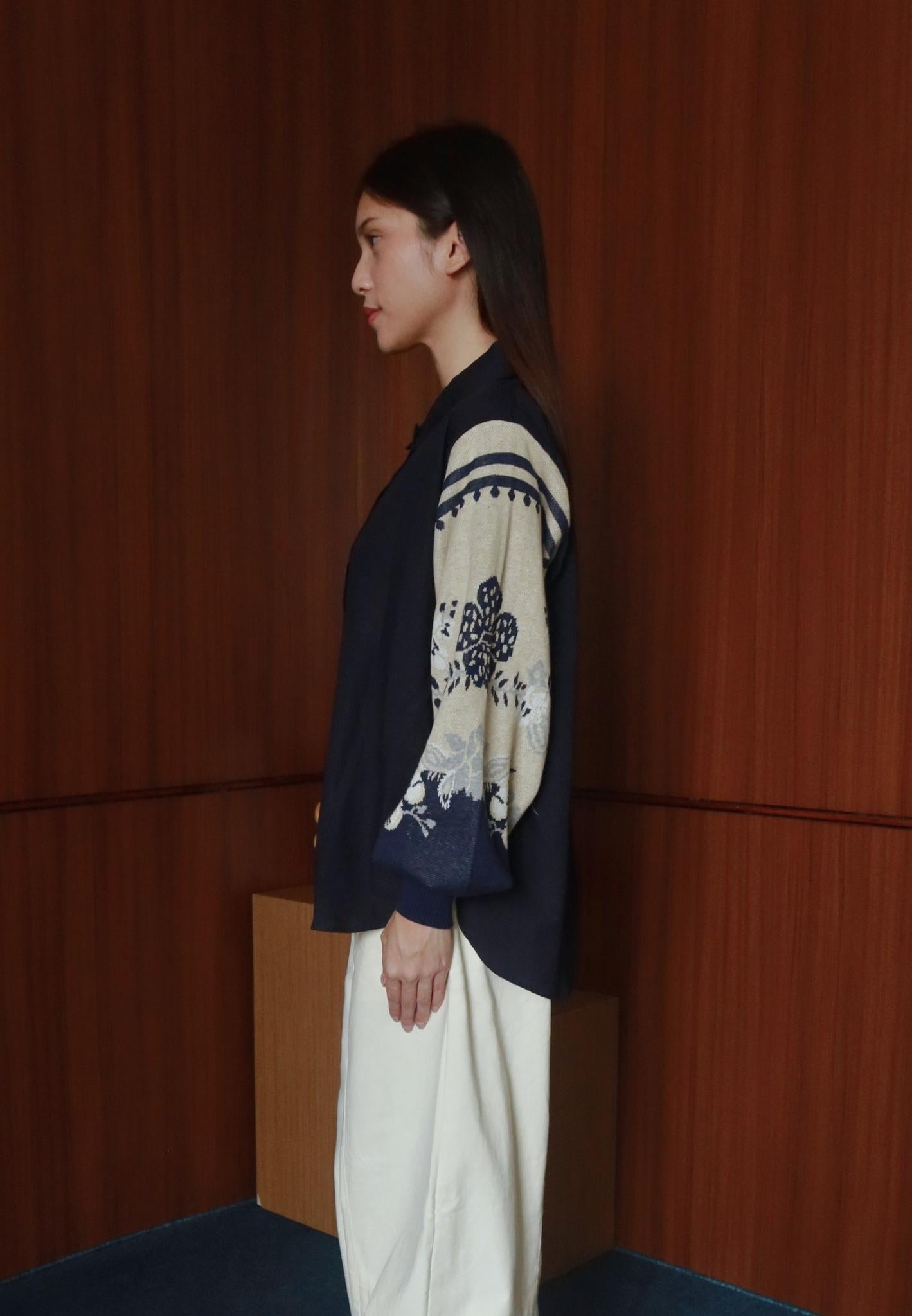 NONAETAL Celosia Shirt Hip Length Knit Sleeve
