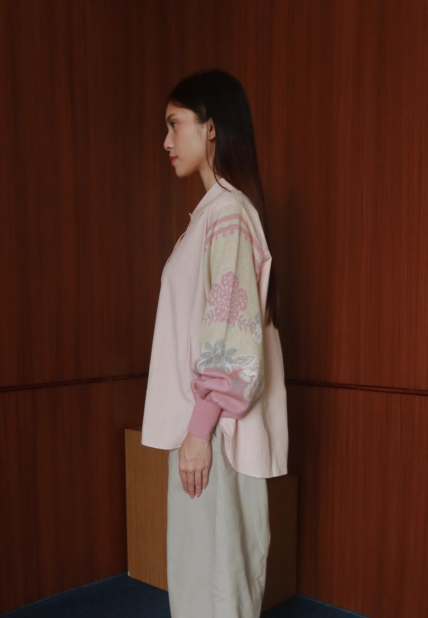 NONAETAL Celosia Shirt Hip Length Knit Sleeve