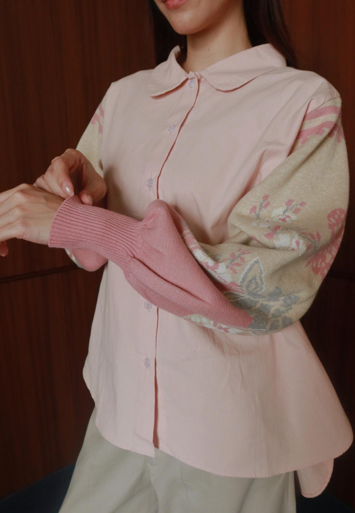 NONAETAL Celosia Shirt Hip Length Knit Sleeve
