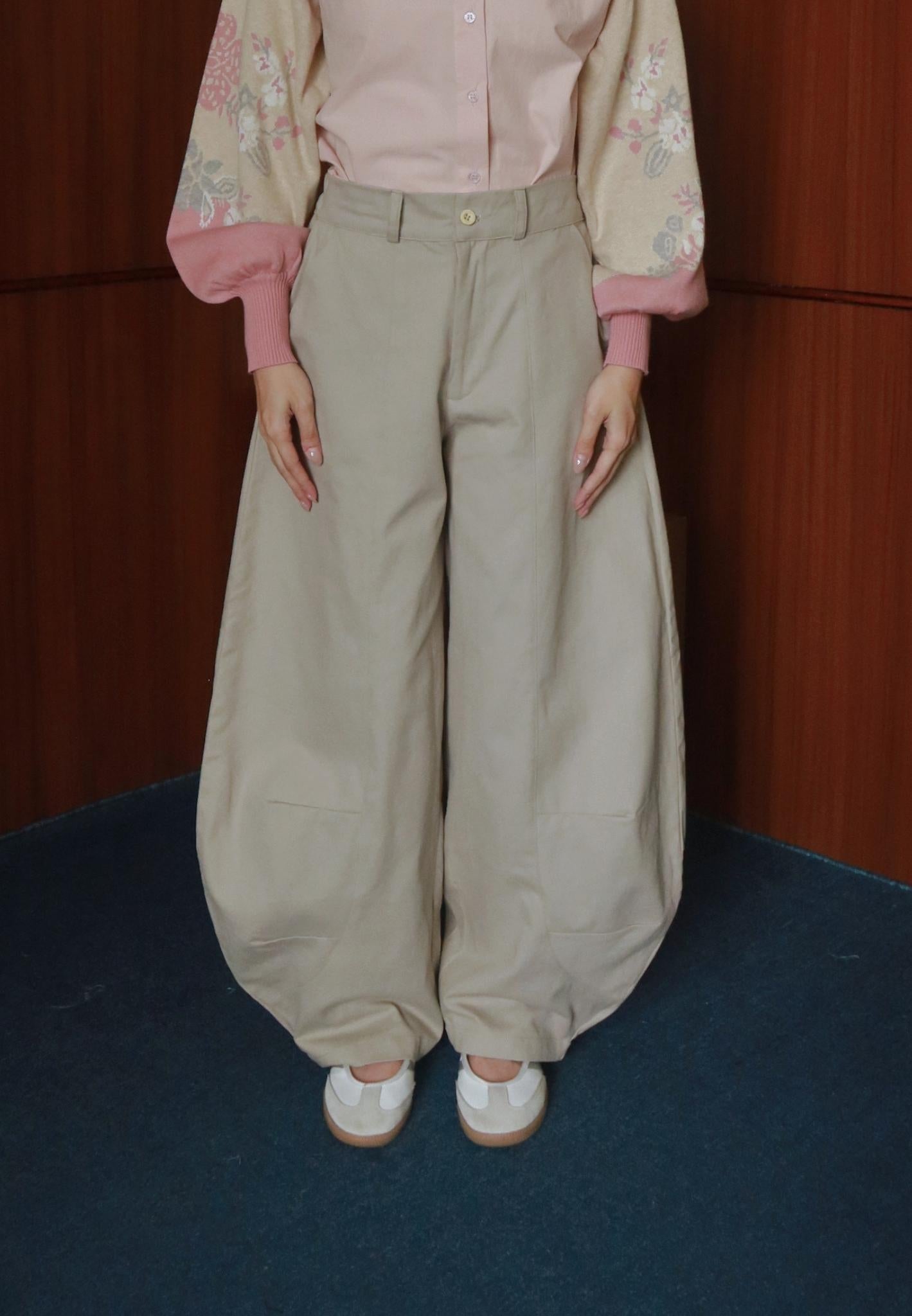 NONAETAL Magnolia Long Barrel Pants