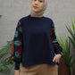 NONAETAL Padwana T-shirt Knit Sleeve Navy