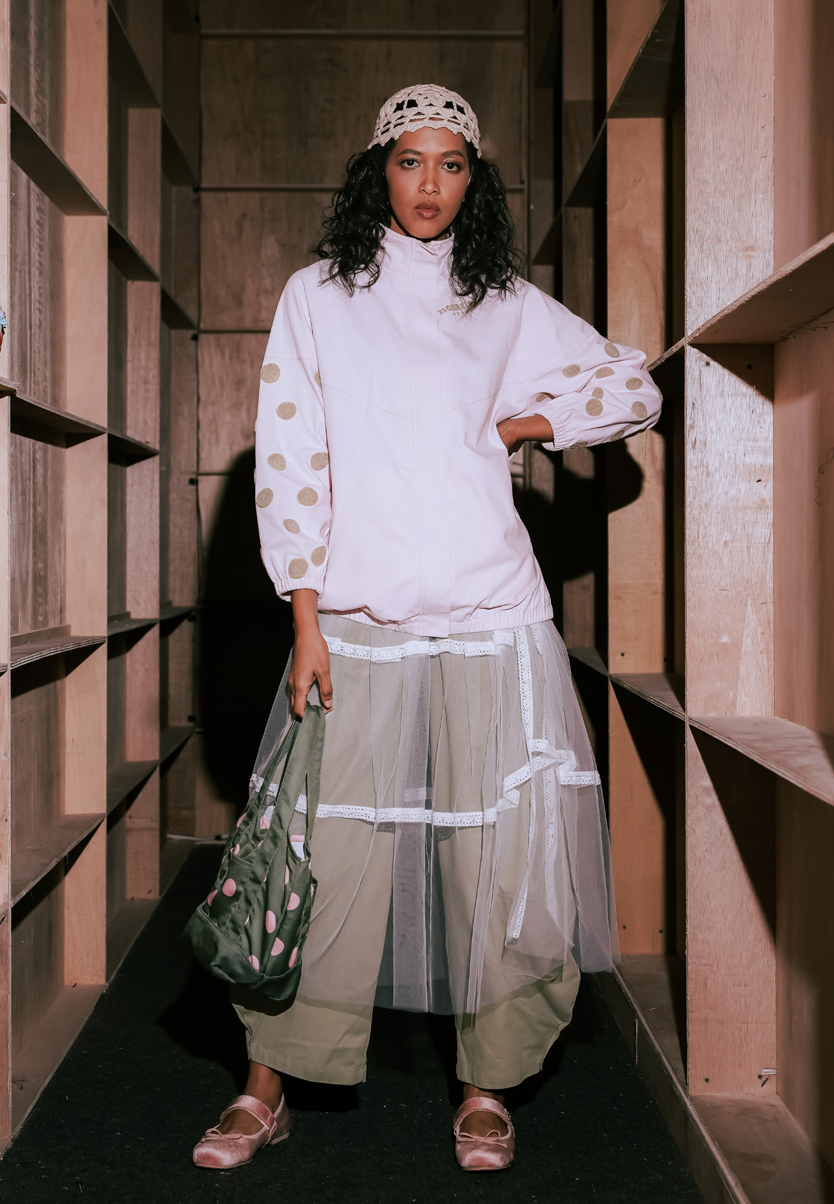 NONAETAL Westside Ruffle Wrap Midi Skirt