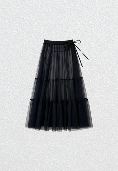 NONAETAL Westside Ruffle Wrap Midi Skirt