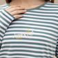 NONAETAL Kendall T-Shirt Long Sleeve Green Stripes