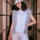 NONAETAL Nolita Tulle T-shirt Sleeveless Baby Blue