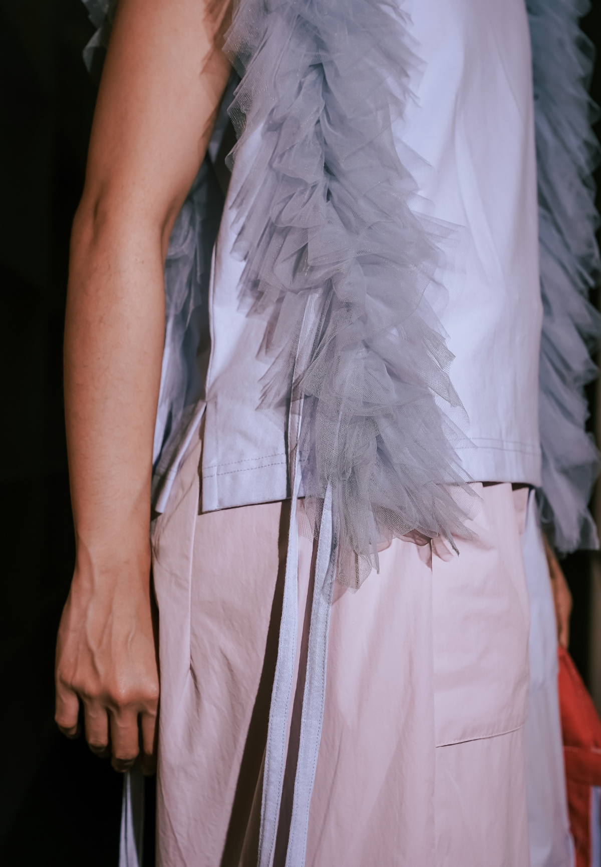 NONAETAL Nolita Tulle T-shirt Sleeveless Baby Blue