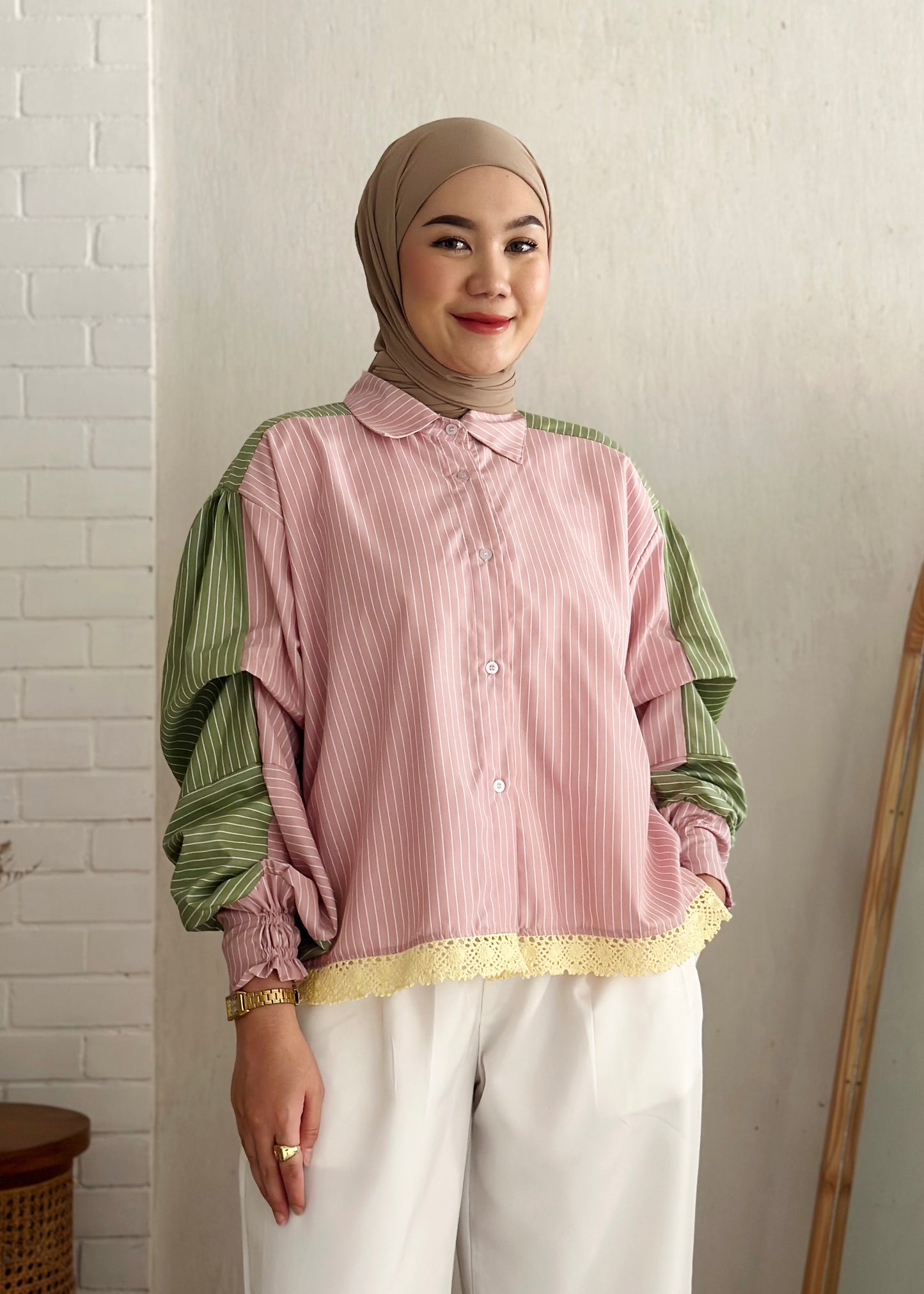 NONAETAL Durham Top Long Sleeve Stripes