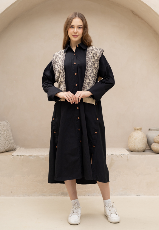 NONAETAL Origin Knit Shawl Dress