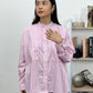 NONAETAL Osaka Basic Top Long Sleeve Pink Stripes