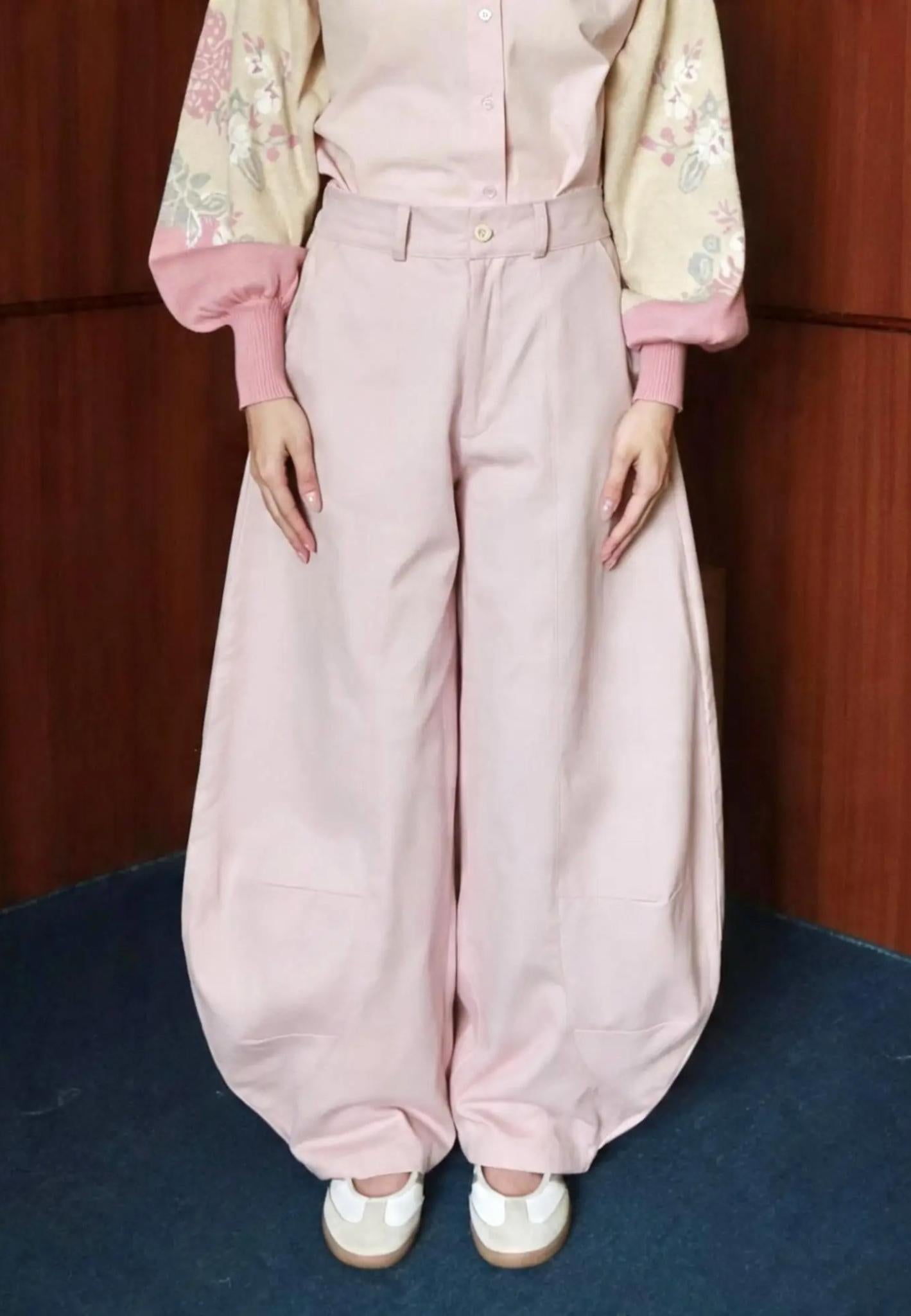 NONAETAL Magnolia Long Barrel Pants