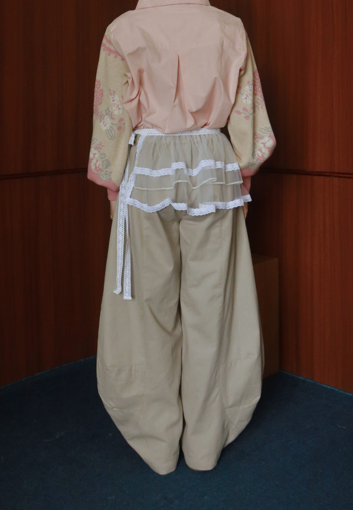 NONAETAL Westside Ruffle Wrap Short Skirt Broken White