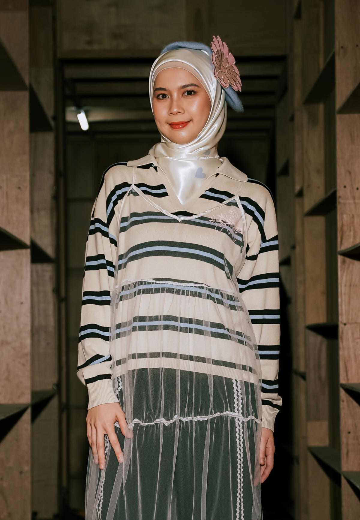 NONAETAL Houston Knit Top Stripes Long Sleeve