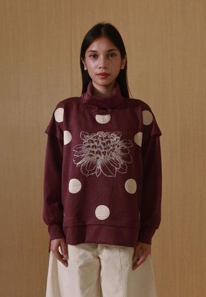 NONAETAL Timber Polka Funnel Hip Length Top