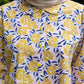 NONAETAL Hassie Top Long Sleeve Canary Yellow Print