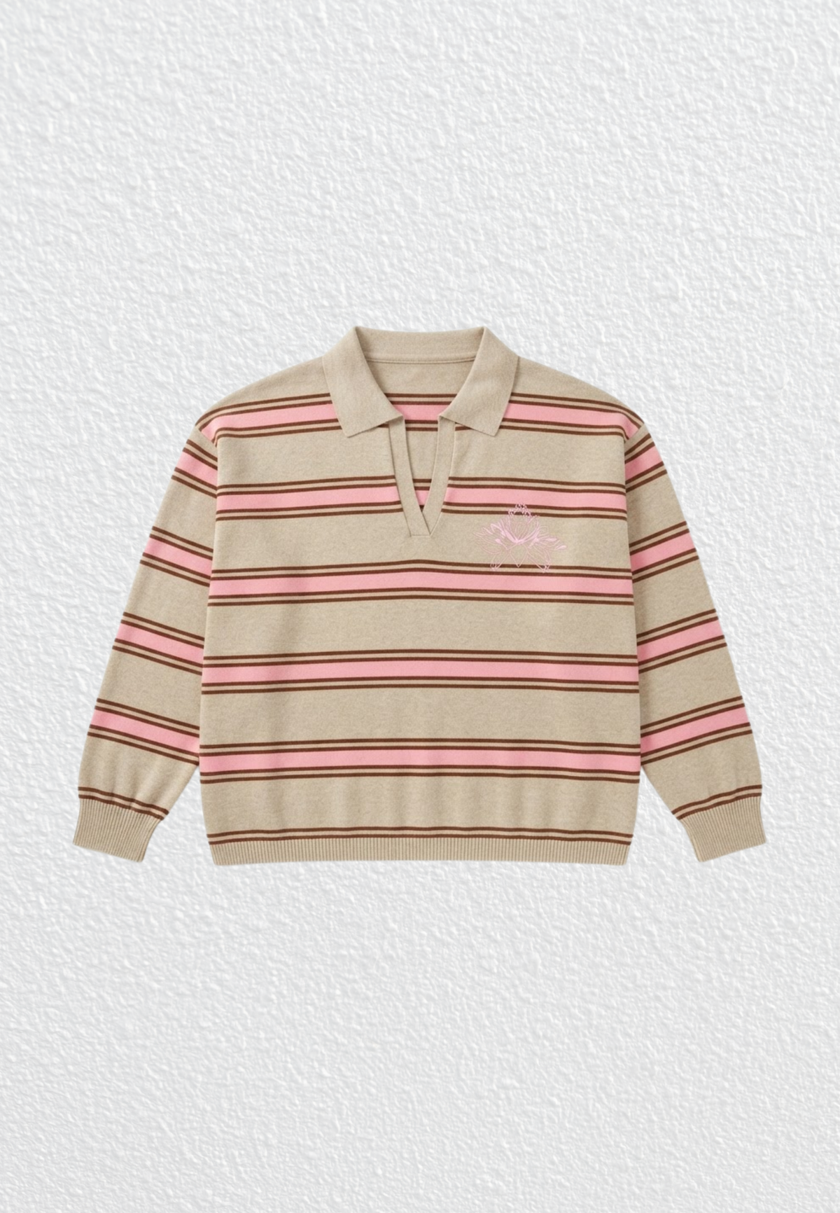 NONAETAL Houston Knit Top Stripes Long Sleeve