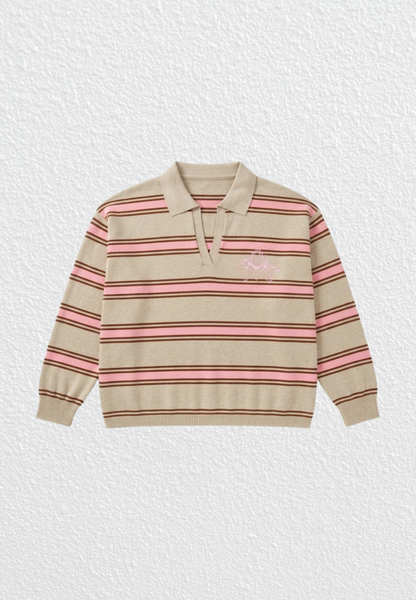 NONAETAL Houston Knit Top Stripes Long Sleeve