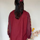 NONAETAL Celosia Top Long Sleeve Maroon