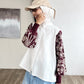 NONAETAL Osaka Heritage Top Knit Sleeve Broken White - Burgundy