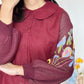 NONAETAL Celosia Top Long Sleeve Maroon