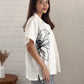 NONA Jemima Embro Shirt Short Sleeve Broken White