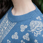 NONAETAL Lisa Heritage Knit Tunic Blue