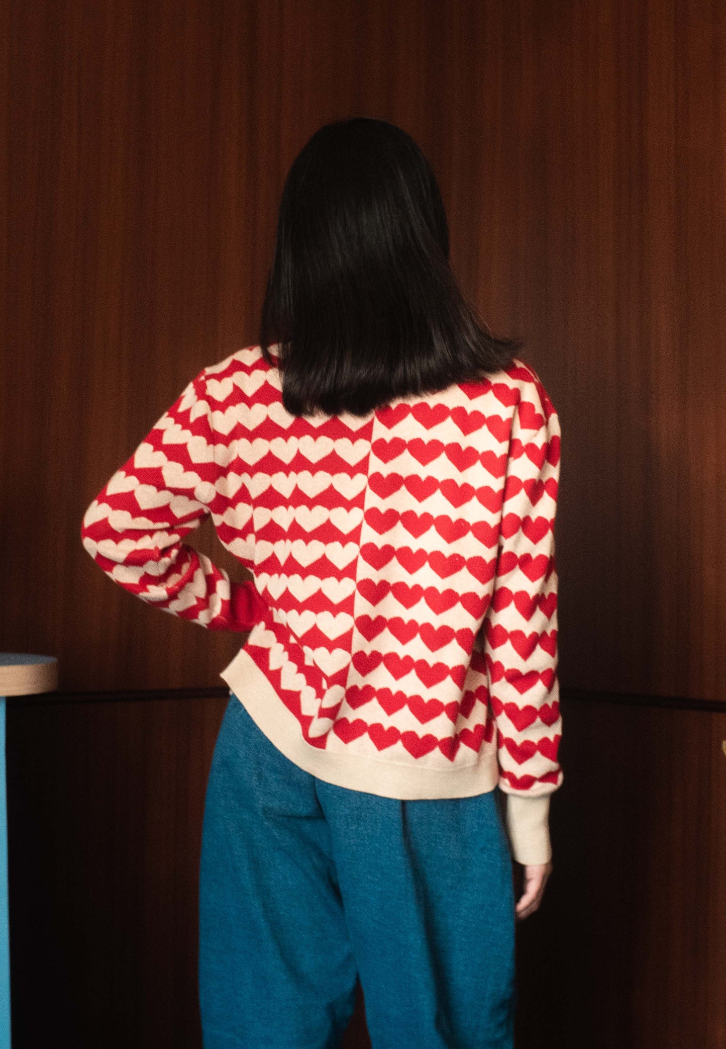 NONAETAL Cupid Heart Knit Sweater Long Sleeve