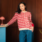 NONAETAL Cupid Heart Knit Sweater Long Sleeve