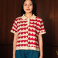 NONAETAL Cupid Heart Polo Knit Top Short Sleeve