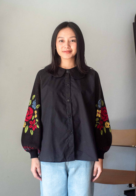 NONA Celosia Long Sleeve Shirt Black