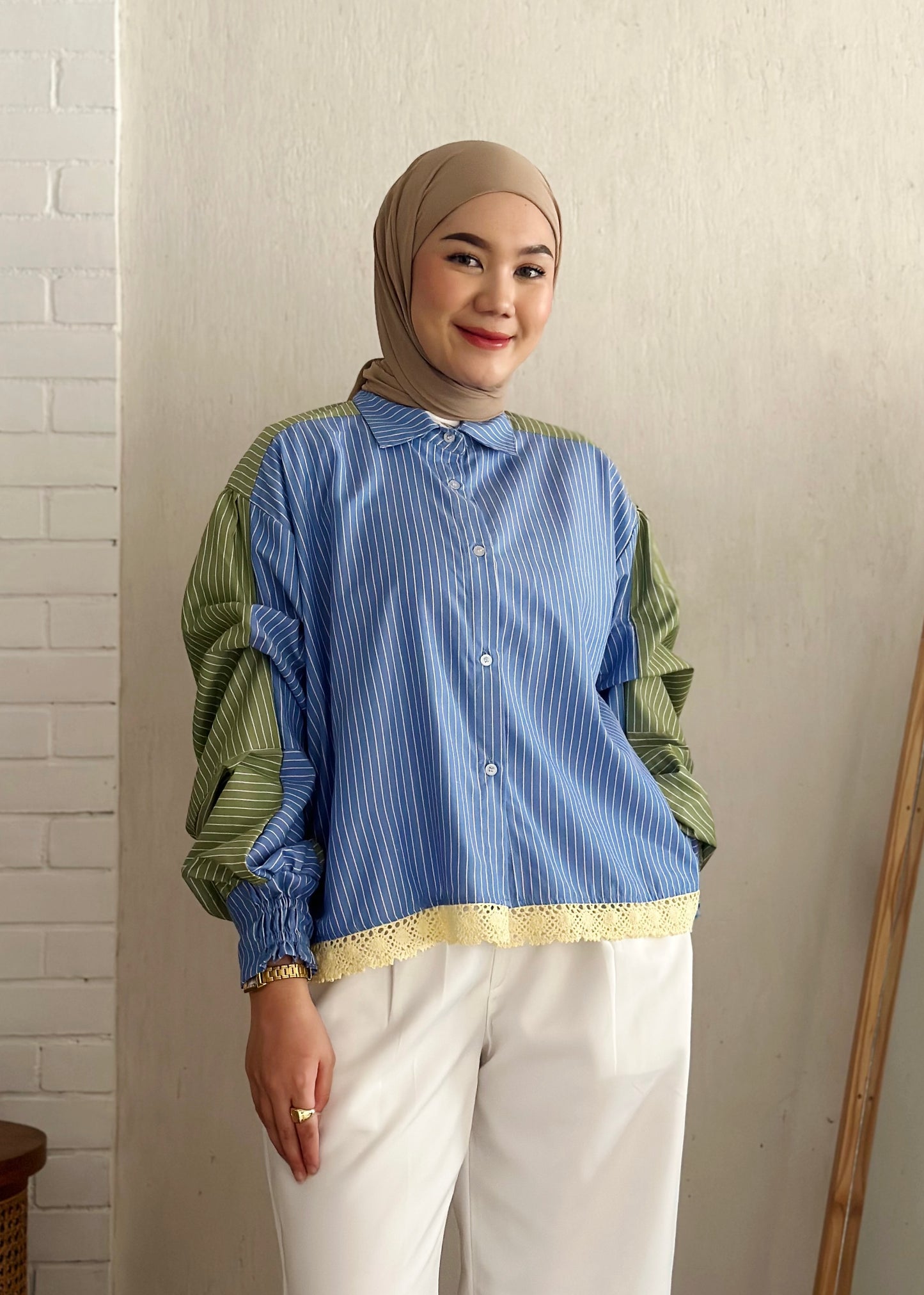 NONAETAL Durham Top Long Sleeve Stripes