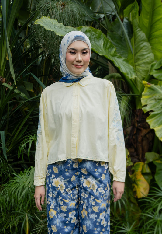 NONAETAL Hassie Heritage Top Long Sleeve Butter Yellow